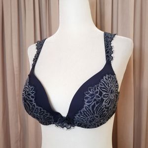 Aerie blue floral lace bra